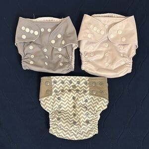 Lot of 3 unbranded pocket diaper covers